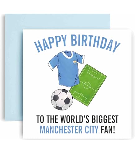 White Cotton Cards Geburtstagskarte – Motiv Portsmouth Pompey FC – 52 Stück Mit Umschlägen, 16x16 Cm
