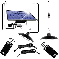 Solar Hängelampe mit Fernbedienung, IP65 wasserdicht Indoor Outdoor Garten Beleuchtung mit 6M Kabel, Solarlampe außen…