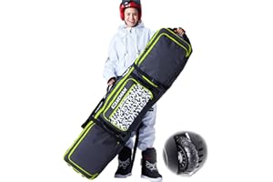 XCMAN Roller Snowboard Bag with Wheels,Adjustable Length,Extra Long/Wide/Deep,Waterproof - with Protection Ribs 140L