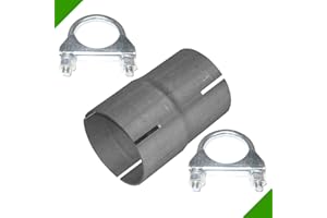 FRÖSCHL AUTOZUBEHÖR Rohrreduzierung von 65mm auf 70mm Auspuff Adapter inkl. 2 Schellen Rohr Reduzierstück Reduzierung Abgasanlage Verbindungsstück Rohrverbinder Klemmstück Reduktion Reduzierverbinder