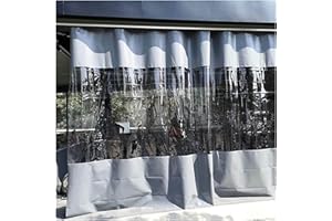 SONAKIA Pannelli Laterali Telonati Impermeabili, Tende Trasparenti Resistenti Alle Intemperie, Telone in Plastica Pvc Con Occhielli, Tende Telone Esterni Per Giardino/pergola/gazebo,WxH-1x2.5m/3.28*8.2ft