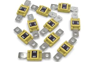 AUPROTEC Mega fusibile ad alta corrente 80 A – 500 A selezione: 100 A Ampere giallo, 10 pezzi