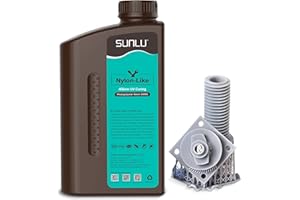 SUNLU Resina Nylon-Like per Stampanti 3D 1KG, Resina ad Alta Resistenza per la Stampa 3D LCD/DLP/SLA, Ultra Durevole & Alta Precisione, Resina PA-Like Grigio 1000g