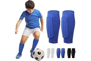 AUNGKWANG Espinilleras de Fútbol, Espinilleras Fútbol Calcetines Elásticas, Medias Elásticas Protectoras, Transpirables para Juegos Niños Niñas Adulto Mujer Hombre