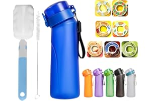 FIENZA Air Botella con 7 cápsulas de pods, Air Water Bottle juego de iniciación, Botellas sin BPA cápsulas de sabor perfumadas 0 tazas de azúcar y agua para exteriores