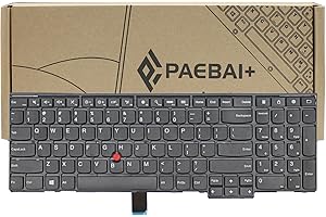 PAEBAI+ Ersatz-Laptop-Tastatur für Lenovo E531 T540 T550 L540 L560 W540 W550 W541, ohne Hintergrundbeleuchtung, US-Layout
