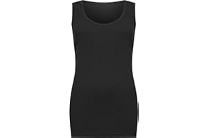 WearAll Plus Size Womens Plain Ribbed Ladies Sleeveless Scoop Neck Vest Top - 14-28