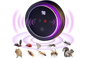 OBEST Répulsif à Ultrasons pour Souris,Couverture Ultrasonique à 360°,Répulsif Anti-Moustiques Intelligent Portable,Peut Repousser Souris,Cafards,Convient aux Cours,Entrepôts et Cuisines