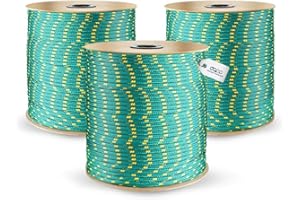 DQ-PP POLYPROPYLENSEIL | 2mm | 10m | GRÜN Polypropylen Seil | Traglast bis 82 kg Tauwerk PP Flechtleine Textilseil Leine Schnur Festmacher Rope Kordel Kunststoffseil geflochten