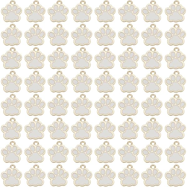 10 pz 16*17mm 5 colori cane zampa stampa Charms per gioielli che fanno smalto impronta Charms orecchini fai da te pendenti collane risultati  36