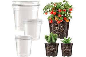 15 stycken Transparenta odlingskrukor för växter, 9/10/13 cm blomkrukor i plast, underskål Orchidékruka Transparent, odlingsk