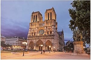 ‎JANDEI JANDEI - Dekoratives Bild mit LEDs (verschiedenen Bilder) (Kathedrale von Notre Dame 60x40 cm)