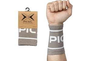 Picsil Nadgarstki sportowe na pot, Wristband bawełna chłonne dla Cross Training, Padel, Tenis, Fitness, Unisex