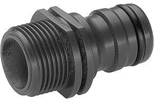 Adaptateur grand débit de Gardena : raccord pour les appareils d'arrosage au système grand débit, filetage extérieur de 26,5 mm (G 3/4 Pouce) (2821-20)