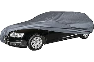 Walser Telo copriauto da Esterno Premium all Weather Plus Combi, Telo copriauto Rivestito in PVC, coperture per Auto, Resistente ai Raggi UV, Garage Completo Impermeabile XL Grigio ca. 508x193x145cm