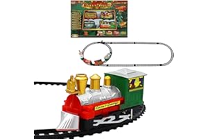 SIXIUDIA Weihnachtszug -Set,Elektrisch Weihnachtszug mit Schienen Weihnachtsmannzug,Weihnachtsbaum Deko Weihnachtszug Geschenke für Kinder Jungen Mädchen