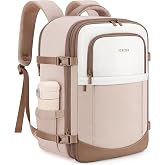 ETRONIK Ryanair Backpack 40x30x20, Expandable Cabin Travel Backpack 24-30L, khaki, Mediano, Classic | V&aacute;lida Como Maleta de C