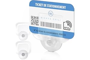 Wicked Chili 2X Porte Carte handicapé Pare Brise, Support Ticket, Assurance, Porte Carte Voiture, Porte caducee, Pochette, Carte VTC, Vignette, Support Macaron (fabriqué en Allemagne) Transparent