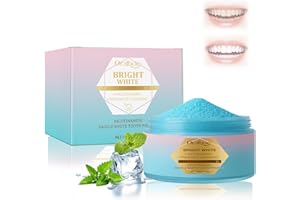GELPRETTY Polvere Sbiancante Denti 100g, Kit Sbiancante Denti per Denti Più Bianchi, Rimuove Macchie da Caffè e Tè, Con Ingredienti di Qualità Per un Sorriso Luminoso