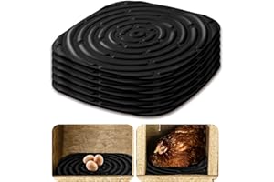 NMM Almohadilla Nido para Pollo, 6 Piezas Esponjas Almohadillas Reutilizables Y Lavables para Nidos De Gallinero, 30 * 30 cm Accesorios para Gallineros (Negro)(Gris)(Naranja)