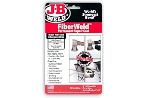 FiberWeld Permanent Repair Cast 2x36 Inch - High Strength Adhesive Fiberglass Wrap - Black, 38236