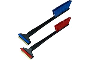 L & P CAR DESIGN [ 2 Stück ] - Eiskratzer mit Besen Murska Auto Schneebesen mit Eiskratzer Messing Eiskratzer mit Besen Auto Kratzer mit Besen Scheibenkratzer Eisschaber Schneebürste Schneefeger (2x L&P A056 zufällig)