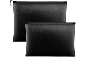 DMJJSD Juego de 2 fundas ignífugas para documentos (30 x 21 cm, 28 cm x 18 cm), de fibra de vidrio, ignífugos, impermeables, para documentos A4, pasaporte, ficheros bancarios, objetos de valor