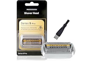 BMHNQ Testina Series 9/9 Pro Testina di Ricambio 94m Testina Rasoio Face per Uomo Accessori di rasatura Testina di ricambio 94m di Braun Serie 9/9 Pro rasoio elettrico Pennello incluso