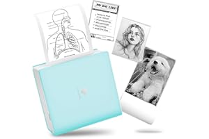 Phomemo M02 Mini imprimante portable, imprimante thermique de poche Bluetooth, imprimante d'autocollants d'apprentissage, Notes, Images, Photos, Journal, Bricolage