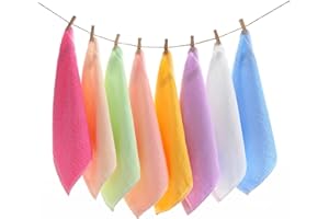 GUIGA 8 Stück Waschlappen Microfaser für Schonende Gesichtsreinigung,Wiederverwendbar Mikrofaser Gesichtsreinigungstuch,Saugstarke Gesichtsreinigungstücher wiederverwendbar (25x25cm)