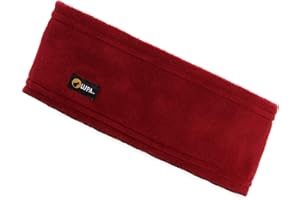 Lupa Handmade Unisex Triple-Layer Micro Fleece Headband - Headband Ear Warmer - Ear Warmers for Women & Men - Ears Cover (Burgundy)