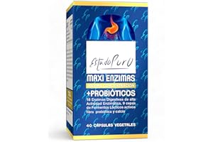 Maxi Enzimas + Probióticos Estado Puro | 18 Enzimas Digestivas Potentes | Con Probióticos y Prebióticos Intestinales | Mejora la digestión y la Absorción de Nutrientes | 40 Cápsulas de Tongil