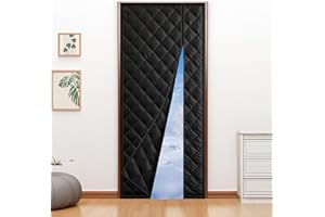 URBZUE Cortina Termica Puerta Magnética 110x220 cm – Amigable con Mascotas, Cortavientos, Ahorro de Energía, Protección contra el Frío para Puertas de Sótano, Balcón y Terraza