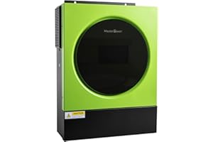 Master U-Power Inversor Solar Hibrido 3600W 24V V4, MPPT 120Ah 4000W en Paneles con WiFi Integrado, Verde, UM3V4