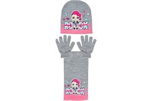 L.O.L. SURPRISE! Girls LOL Surprise Dolls Woolly Hat + Scarf + Gloves Winter Set Kids Xmas Gift