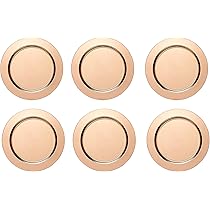 Set 6 Sottopiatti In Acciaio Oro - Diametro 33cm - Per Portata, Antipasti O Decorazione