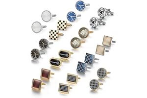 Wynameleri Classic Cufflinks and Tie Clips Set for Men Business Wedding, Happy Fathers Day Decor Accessory for Business, Birthday, Personalised Cufflinks for Men, Tie Pin And Cufflink Set