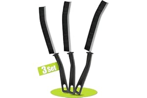Acual Hartborsten Eckenreinigungsbürste 3 Stück,Spaltreinigungsbürste Lang, Fugenbürste Reinigungsbürste,Ecken Rreinigungsbürste,Bürste Reinigung Für Fensterrahmen, Küche, Badezimmer,Fliesenböden