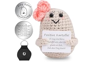 Aruigu Pocket Hug Positive Kartoffel, Kreative Strickwolle Kartoffel Puppe und Kleine Umarmung Glücksbringer, Geschenke für Frauen, Mutmacher Geschenk, Gute Besserung, Muttertagsgeschenk