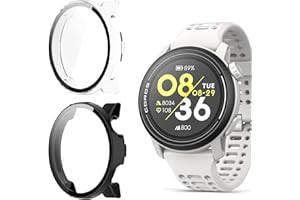 KUSINHOKA 2 sztuki twardych etui do Coros Pace 3 z folią ochronną zapobiegającą zarysowaniom, przezroczysta folia ochronna na wyświetlacz HD 360°, pełne pokrycie, ultracienkie, odporne na uderzenia,