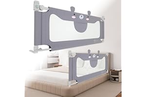 Kuro-sagol Rausfallschutz Bett Bettgitter für Baby Elternbett mit Absenkbarem Design und praktischer Aufbewahrungstasche, Höhenverstellbar, 180cm