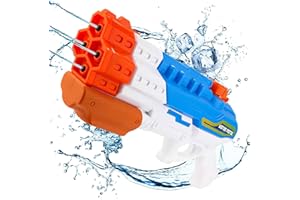 SUNSHINE SMILE Pistola ad Acqua Pistole ad Acqua per Bambini Adulti 1200ml Fucile ad Acqua Giocattoli Super Squirt Tiro Lunga Gittata Soaker Potente 8-11m Water Gun per Estivi Giardino Spiaggia