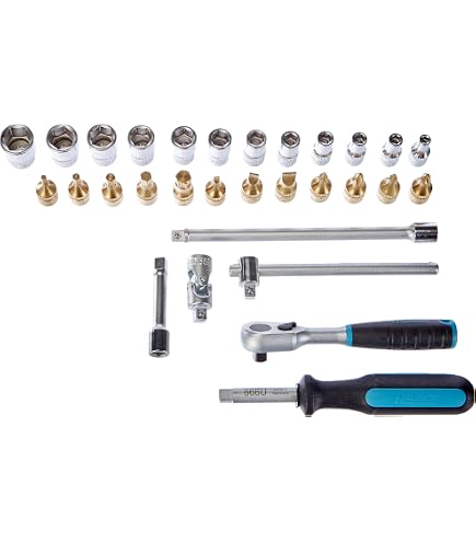 KS Tools 515.1546 Sechskant-Kraft-Stecknuss – 1/4 Zoll, Kurz, 10 Mm, Chrom-Molybdän Für Maschinenbetätigung