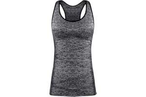 Disbest Yoga Tank Top, Women's Performance Stretchy Quick Dry Sports Workout Running Top Vest with Removable Pads