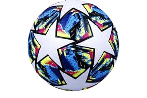 Qooloo 2025 Champions League Ball, Taille 5, Enfants et Adultes Football Fan Articles Cadeaux d'anniversaire pour Les Amateurs de Football Jeux et entraînements réguliers