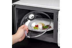 BeSokar Mikrovågsugnsskydd, BPA-fritt mikrovågsugnsskydd med handtag, värmebeständigt upp till 200 °C, stänkskydd för mikrovå