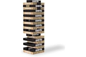 Wild Sports NFL Pro Football Tabletop Stackers Block Game for NFL Football Fan, Dorm Game, Rec Room, Tailgate