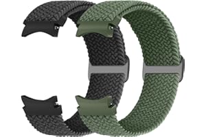 Yunshare Elastyczny, pleciony pasek kompatybilny z zegarkiem Samsung Galaxy Watch 6/5/4 40 mm (44 mm)/Galaxy Watch 5 Pro / Galaxy Watch 6/4 Classic 43 mm 47 mm 42 mm 46 mm, zapasowy pasek dla kobiet i