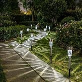 Senon 10'lu Metal G&ouml;vdeli G&uuml;neş Enerjili Led Bah&ccedil;e Aydınlatması Solar Lamba Dekoratif Saplama Bah&ccedil;e Yol Lambası