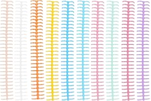 SHIGKEU 10 Pcs Plastic Binding Combs 30 Hole Click Binding Ring Mixed Colors Spiral Book Binder Binding Machine for Teacher Student Document Notebook File Making
